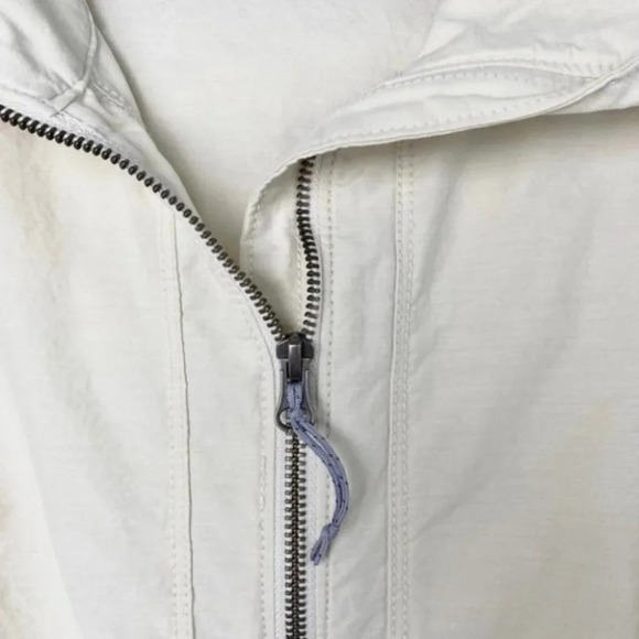Columbia Off White / Cream Zip Up Hooded Jacket with Waist Drawstring - Picture 12 of 13